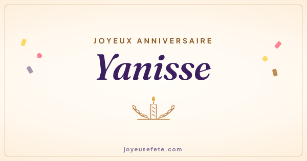 Image « Joyeux anniversaire Yanisse » au format large