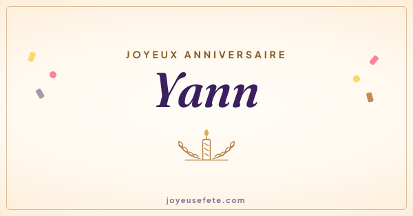 Image « Joyeux anniversaire Yann » au format large