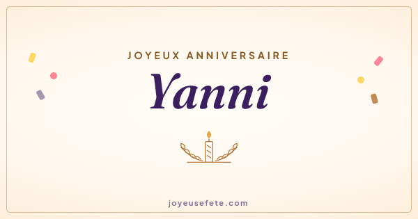 Image « Joyeux anniversaire Yanni » au format large