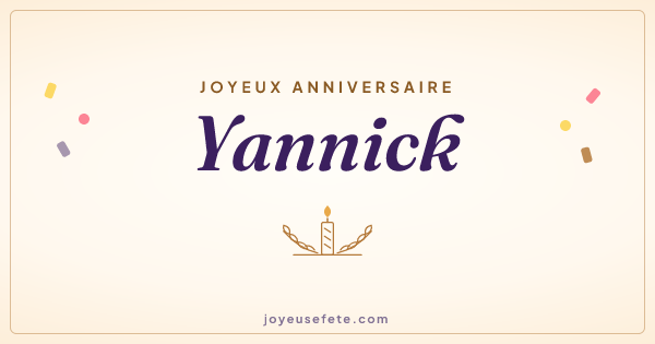Image « Joyeux anniversaire Yannick » au format large