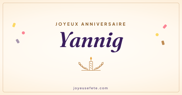 Image « Joyeux anniversaire Yannig » au format large