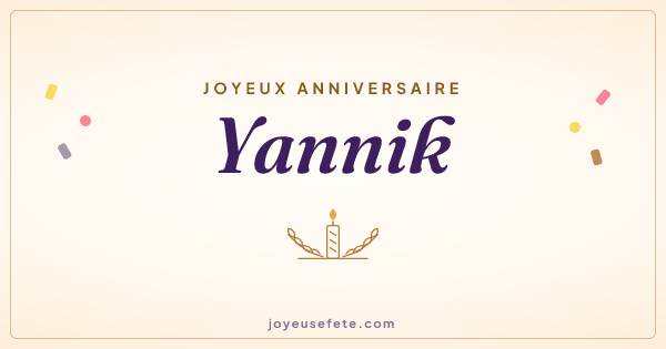 Image « Joyeux anniversaire Yannik » au format large
