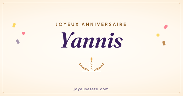 Image « Joyeux anniversaire Yannis » au format large