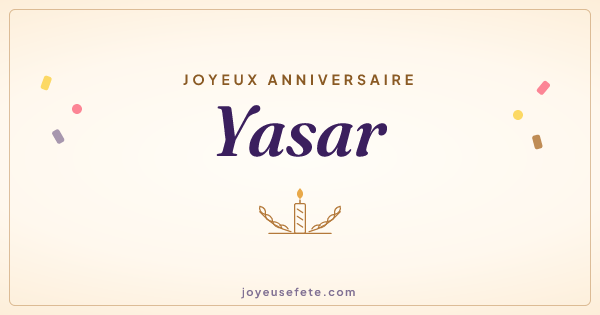 Image « Joyeux anniversaire Yasar » au format large