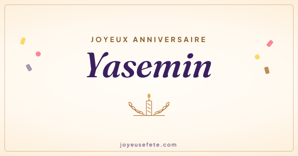 Image « Joyeux anniversaire Yasemin » au format large