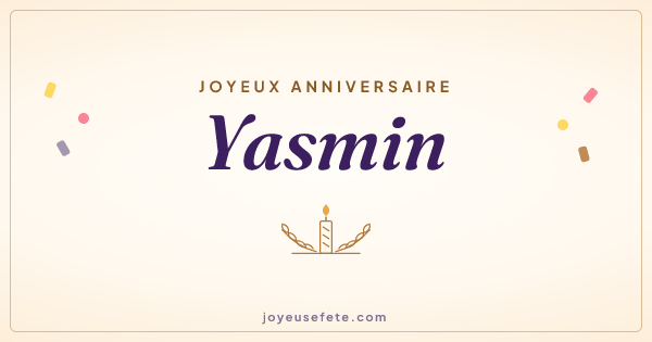 Image « Joyeux anniversaire Yasmin » au format large
