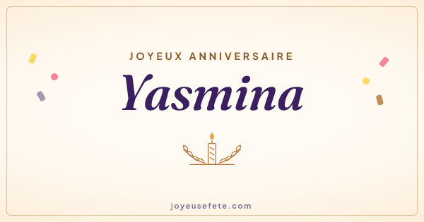 Image « Joyeux anniversaire Yasmina » au format large
