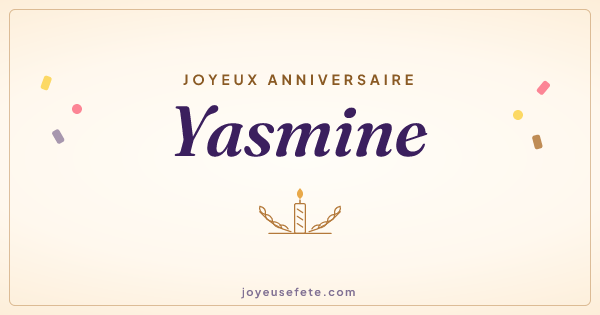 Image « Joyeux anniversaire Yasmine » au format large