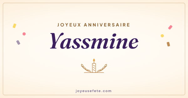 Image « Joyeux anniversaire Yassmine » au format large