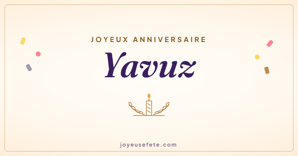 Image « Joyeux anniversaire Yavuz » au format large