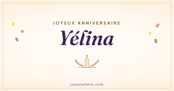 Image « Joyeux anniversaire Yélina » au format large