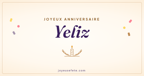 Image « Joyeux anniversaire Yeliz » au format large