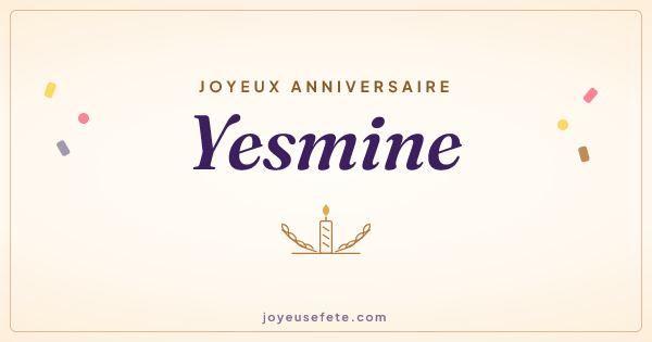 Image « Joyeux anniversaire Yesmine » au format large