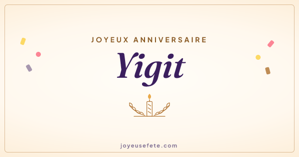 Image « Joyeux anniversaire Yigit » au format large