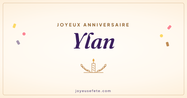 Image « Joyeux anniversaire Ylan » au format large