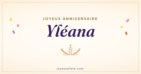 Image « Joyeux anniversaire Yléana » au format large