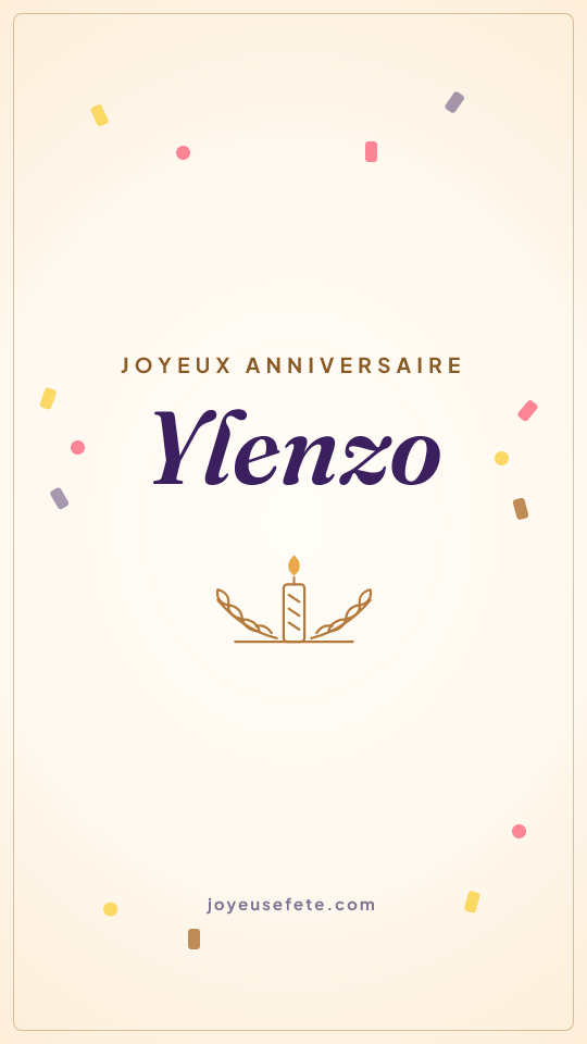 Image « Joyeux anniversaire Ylenzo » au format story