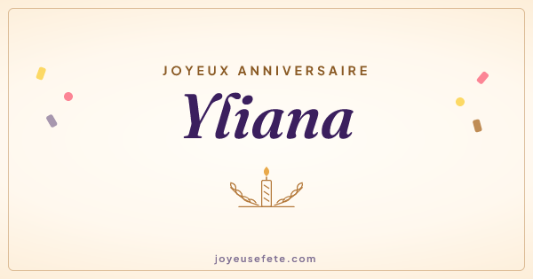 Image « Joyeux anniversaire Yliana » au format large