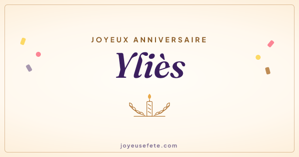 Image « Joyeux anniversaire Yliès » au format large