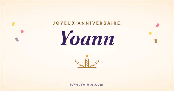 Image « Joyeux anniversaire Yoann » au format large