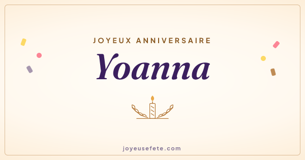 Image « Joyeux anniversaire Yoanna » au format large