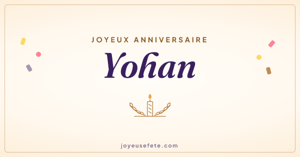 Image « Joyeux anniversaire Yohan » au format large