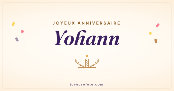 Image « Joyeux anniversaire Yohann » au format large