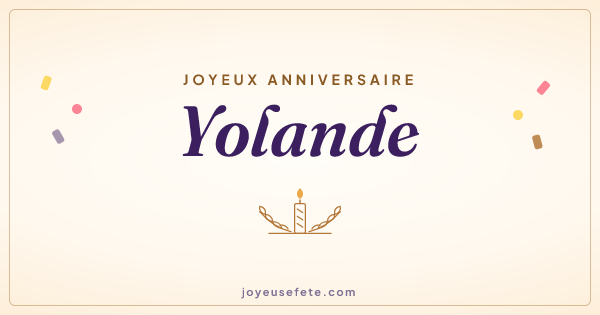 Image « Joyeux anniversaire Yolande » au format large