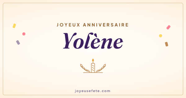 Image « Joyeux anniversaire Yolène » au format large
