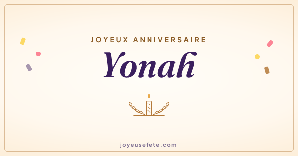 Image « Joyeux anniversaire Yonah » au format large