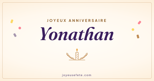 Image « Joyeux anniversaire Yonathan » au format large