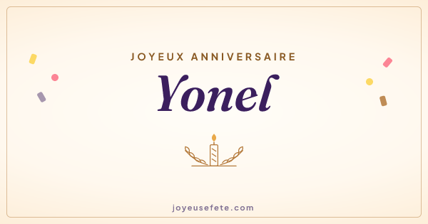 Image « Joyeux anniversaire Yonel » au format large
