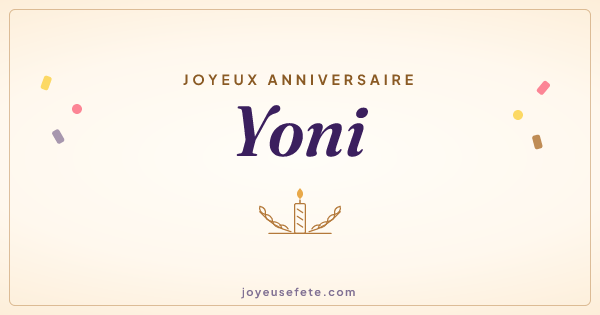 Image « Joyeux anniversaire Yoni » au format large