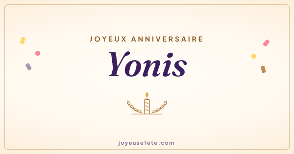 Image « Joyeux anniversaire Yonis » au format large