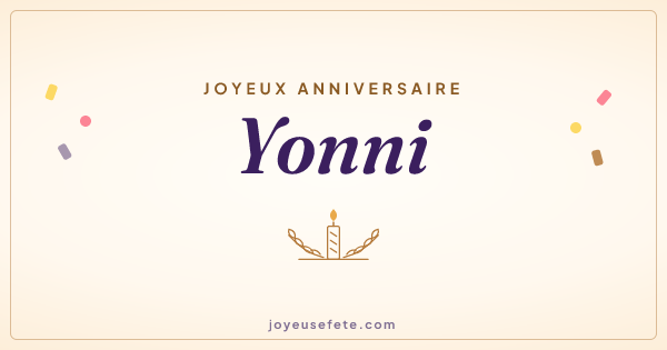 Image « Joyeux anniversaire Yonni » au format large