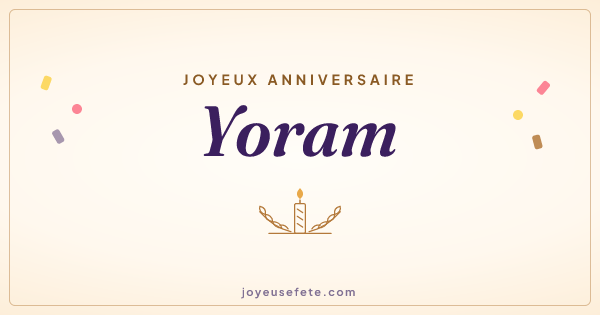 Image « Joyeux anniversaire Yoram » au format large