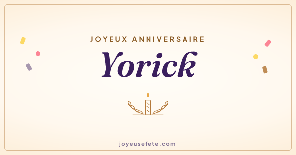 Image « Joyeux anniversaire Yorick » au format large
