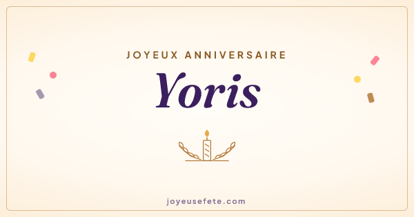 Image « Joyeux anniversaire Yoris » au format large