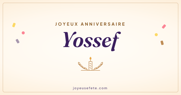Image « Joyeux anniversaire Yossef » au format large