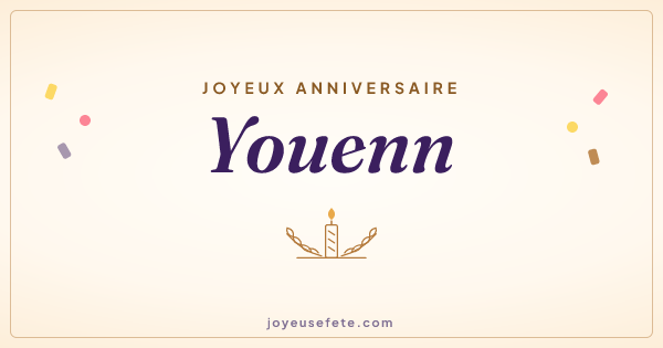 Image « Joyeux anniversaire Youenn » au format large