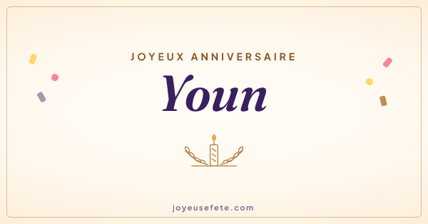 Image « Joyeux anniversaire Youn » au format large