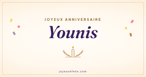 Image « Joyeux anniversaire Younis » au format large