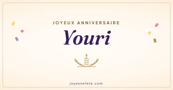 Image « Joyeux anniversaire Youri » au format large