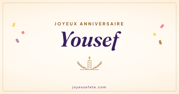 Image « Joyeux anniversaire Yousef » au format large