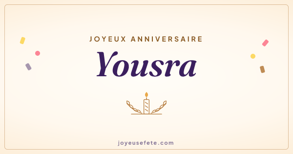 Image « Joyeux anniversaire Yousra » au format large