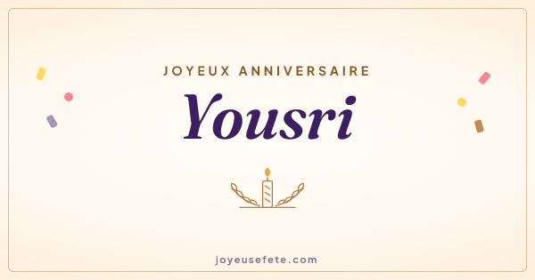 Image « Joyeux anniversaire Yousri » au format large