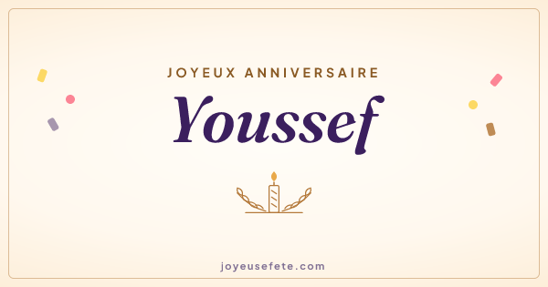 Image « Joyeux anniversaire Youssef » au format large