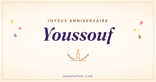 Image « Joyeux anniversaire Youssouf » au format large