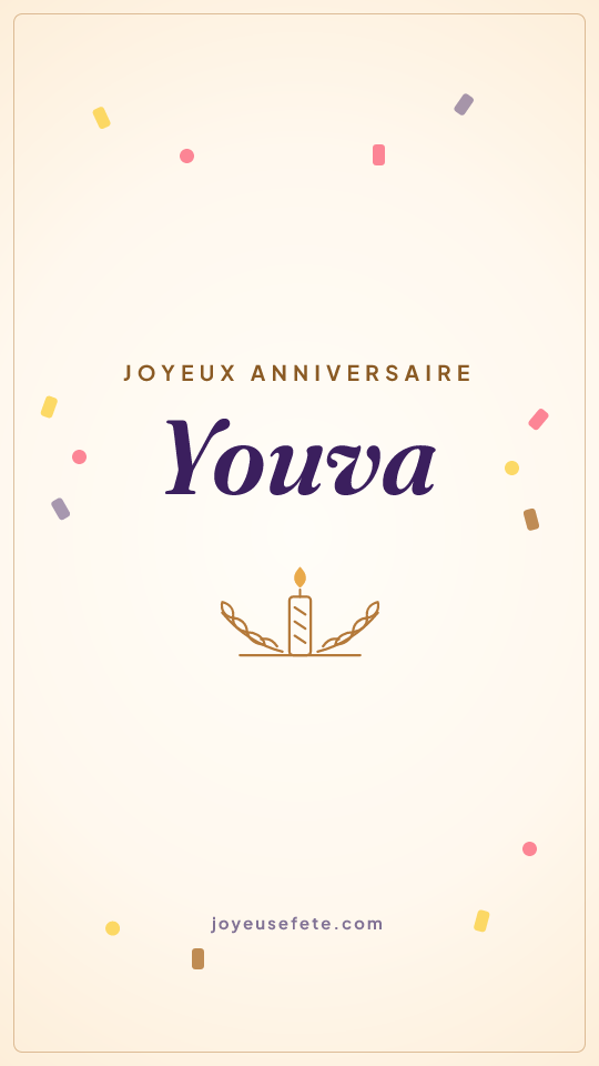 Image « Joyeux anniversaire Youva » au format story
