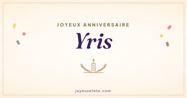 Image « Joyeux anniversaire Yris » au format large